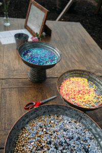 Glamping Launch Party Canned Sangria -010 friendship bracelet making