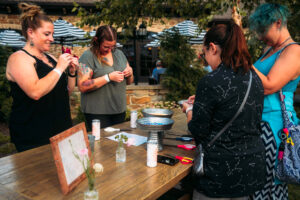 Glamping Launch Party Canned Sangria -043 lifestyle friendship bracelet making people girls