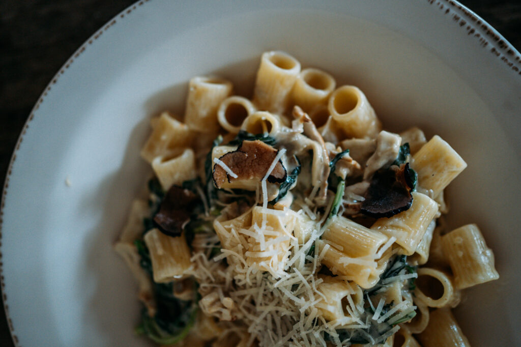 Tuscan Wild Mushroom Rigatoni Folino Estate Winery