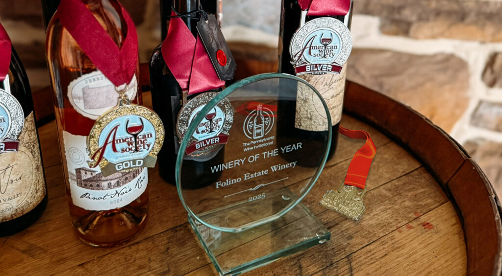 Winery of the year award with award winning wines from Folino Estate